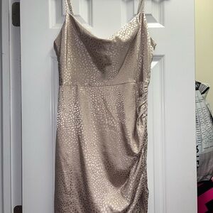 NWOT Pink Shiny Mini Dress